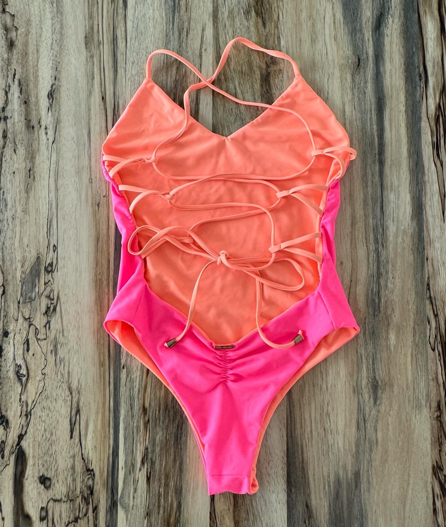 ENTERA MANDARINA NEON 🧡🩷 Reversible Tallas S,M,L,XL